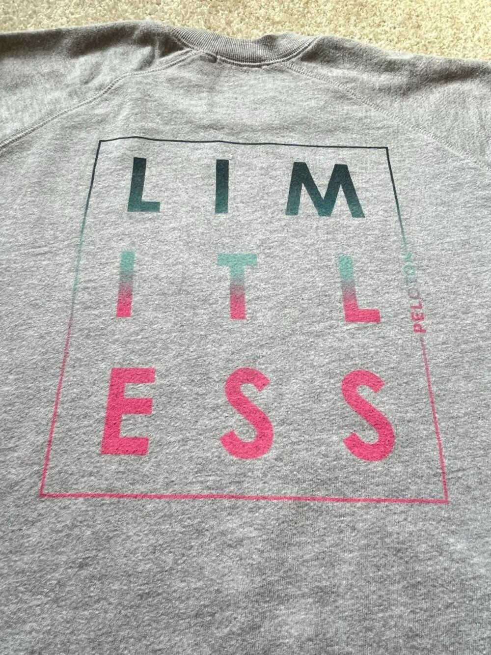 Peloton Gray Sweatshirt with Pink Peloton Logo - Small - Picture 11 of 16